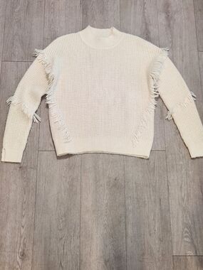 ✨ MK Michael Kors Fringe Waffle Knit Sweater S
